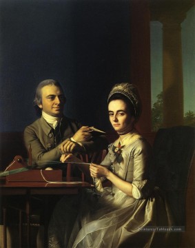M. et Mme Thomas Mifflin Sarah Morris Nouvelle Angleterre Portraiture John Singleton Copley Peinture à l'huile